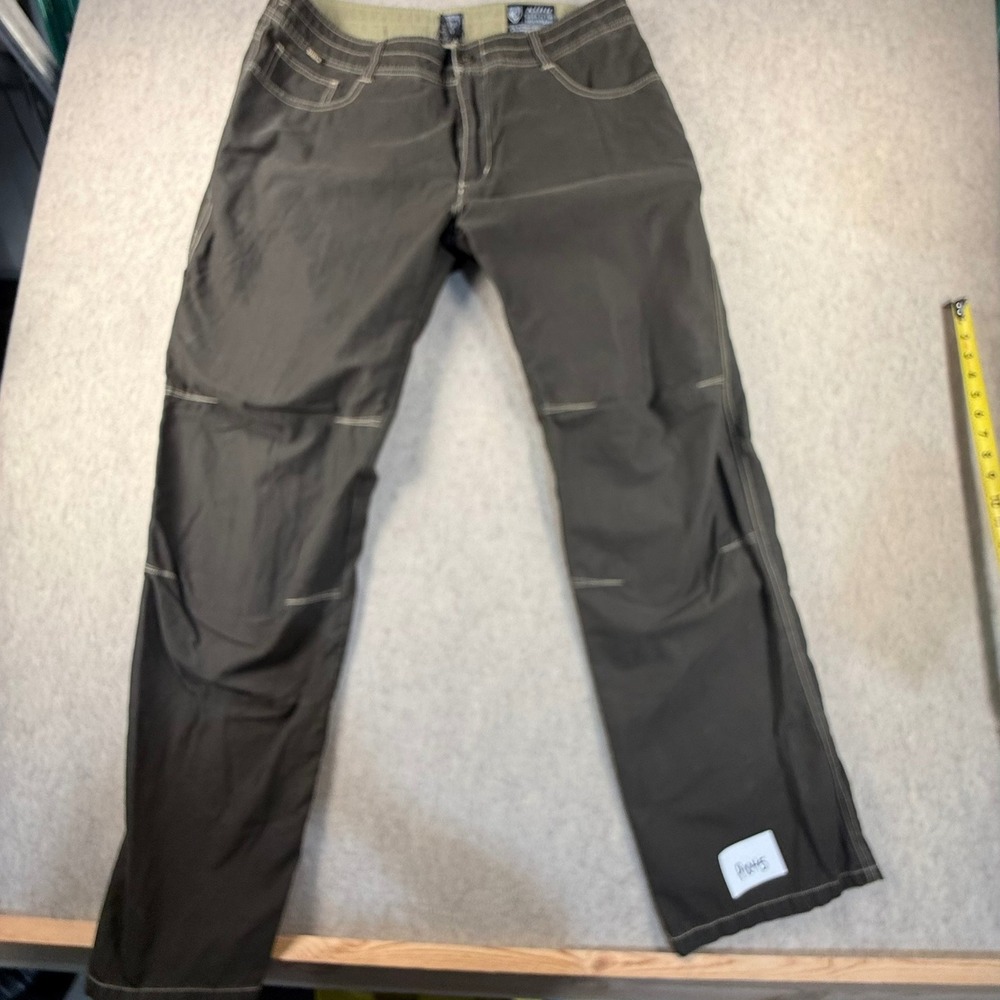 Kuhl Rydr Mens 36x32 Charcoal Brown Articulated Knee Hiking Work Pants RN108846